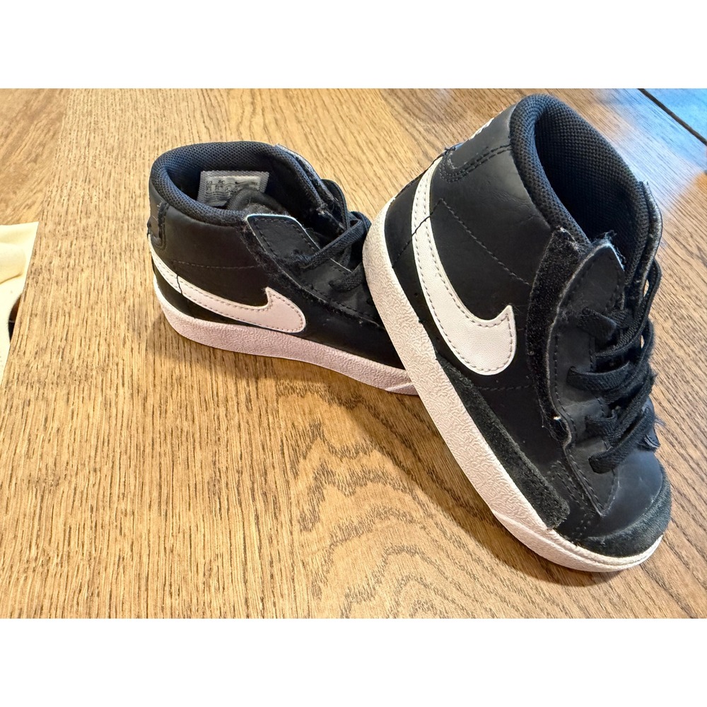 Nike Blazer Mid 77 Toddler Shoes Black White DA4088-001 Size 8C